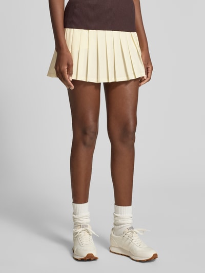GUESS Activewear Plissérok met elastische tailleband model 'SELENE' Lichtgeel - 4