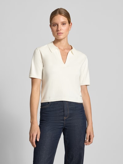 GUIDO MARIA KRETSCHMER WOMAN koszulka polo o kroju regular fit z dekoltem w serek model 'Wilma' Biały 4