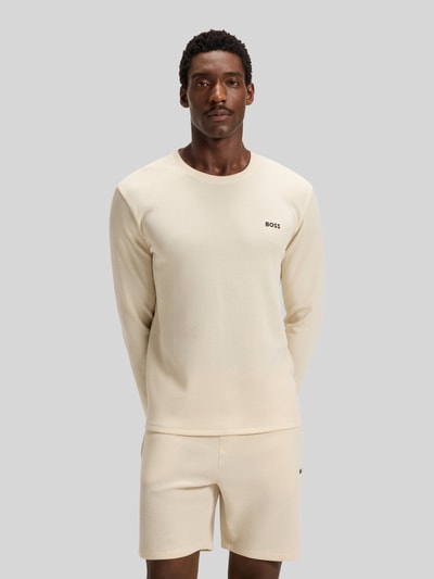 BOSS Regular fit shirt met lange mouwen van katoenmix Offwhite - 4