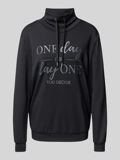Soyaconcept Sweatshirt mit Stehkragen und Tunnelzug Modell 'BANU' Black 2