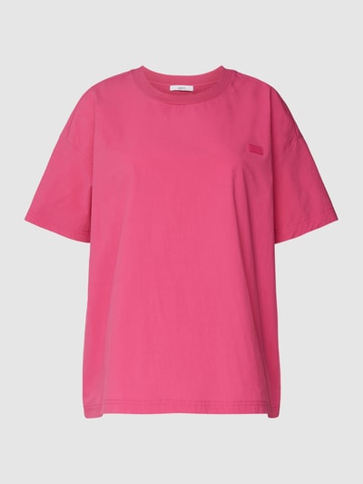 Jake*s Casual T-Shirt mit Statement-Patch Rosa 2