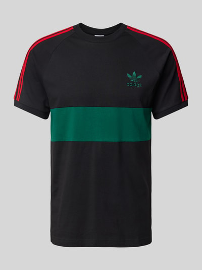 adidas Originals T-shirt van viscose met labelstitching Zwart - 2