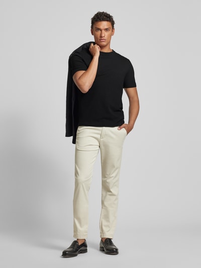 BOSS T-shirt in effen design, model 'TIBURT' Zwart - 1