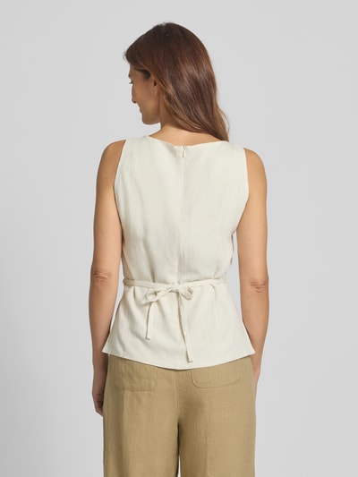 Neo Noir Blusentop aus Viskose-Leinen-Mix Modell 'Nassa' Beige 5