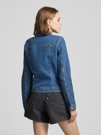 Only Jeansjack met paspelzakken op de borst, model 'WONDER LIFE' Jeansblauw - 5