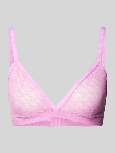 Guess Triangel-BH mit Label-Prints Modell 'EDYTHA' Pink 1