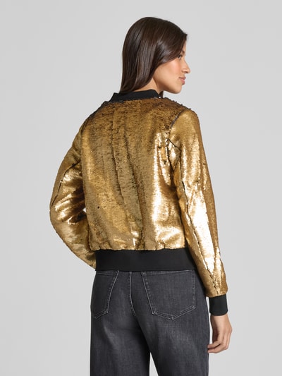 Original Bombers Bomberjack met pailletten en ritssluiting Goud gemêleerd - 5