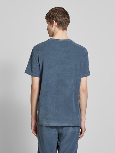 Only & Sons T-shirt met geribde ronde hals, model 'HELLAS' Jeansblauw - 5