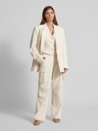 Patrizia Pepe Blazer mit Paspeltaschen Modell 'Giacca due bottoni' Offwhite 1