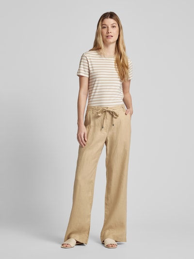 Esprit Leinenhose mit Bindegürtel Beige 1