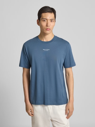 Marc O'Polo Regular Fit T-Shirt aus reiner Baumwolle Blau 4