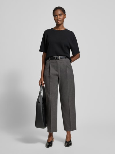 Jake*s Collection Straight Fit Bundfaltenhose mit Viskose-Anteil Dunkelgrau 1