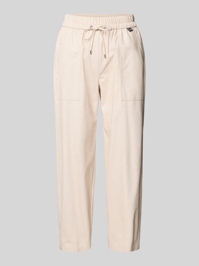 Marc Cain Spodnie sportowe z mieszanki wiskozy z elastycznym pasem Piaskowy 2