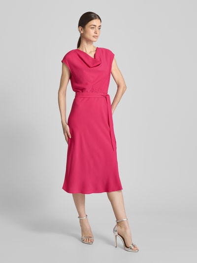 DKNY Midikleid mit Wasserfall-Ausschnitt Pink 1