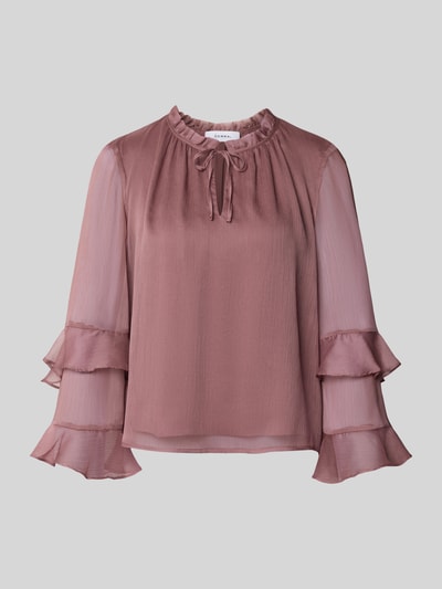 COMMA Bluse mit Rüschen und Schlüselloch-Ausschnitt Mauve 2