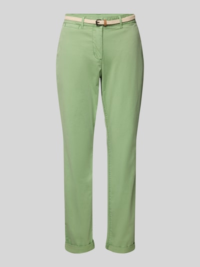 Tom Tailor Slim fit chino met riem Lichtgroen - 2