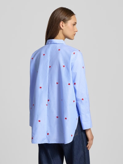 Only Regular fit overhemdblouse met motiefstitching, 'NEW LINA GRACE' Lichtblauw - 5