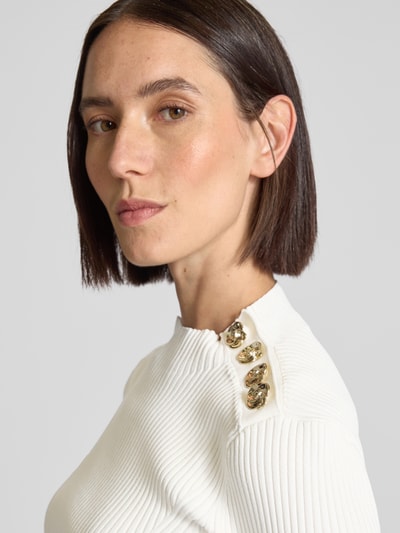 Ted Baker Strickshirt mit Zierknöpfen und 1/2-Arm Offwhite 3