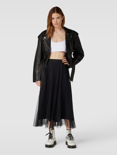 Only Midirok met elastische band, model 'LAVINA' Zwart - 1