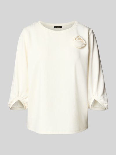 More & More Sweatshirt mit Lochstickerei Offwhite 1