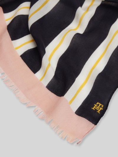 Tommy Hilfiger Schal aus Baumwoll-Mix Blau 4