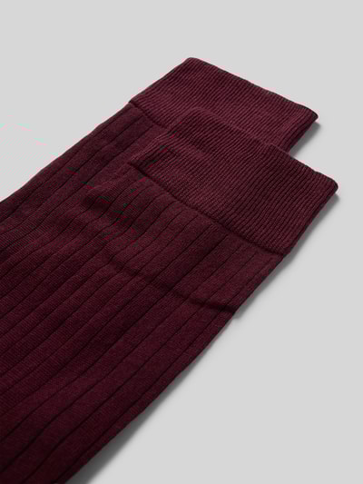 Christian Berg Men Socken mit Label-Print im 2er-Pack Pflaume 2