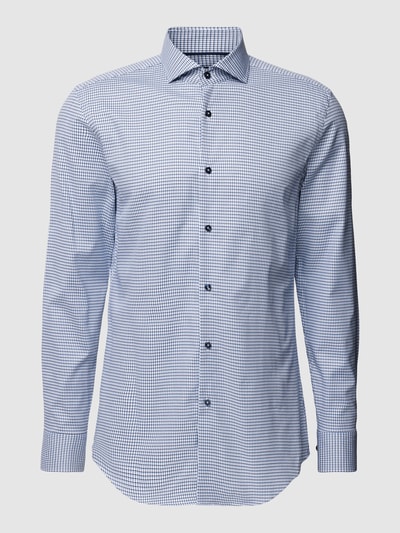 BOSS Slim Fit Business-Hemd mit Allover-Muster Bleu 2