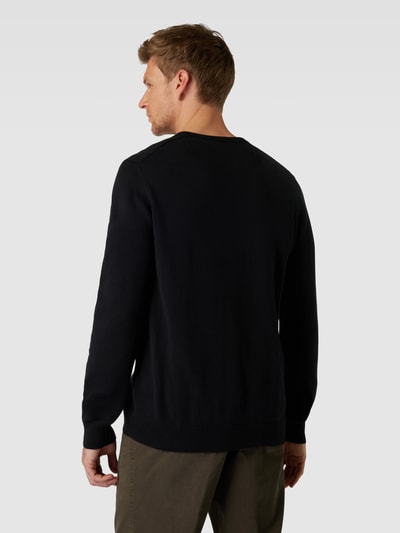 Christian Berg Men Strickpullover in melierter Optik Black 5