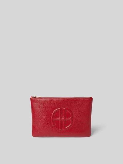 Anine Bing Clutch mit Label-Prägung Rot 2