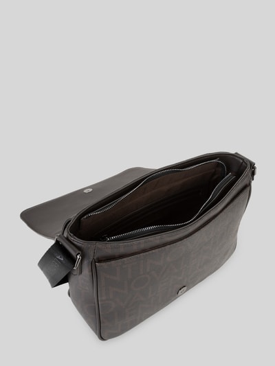 Valentino Bags Umhängetasche mit Label-Prägung Modell 'KING' Dunkelbraun 3