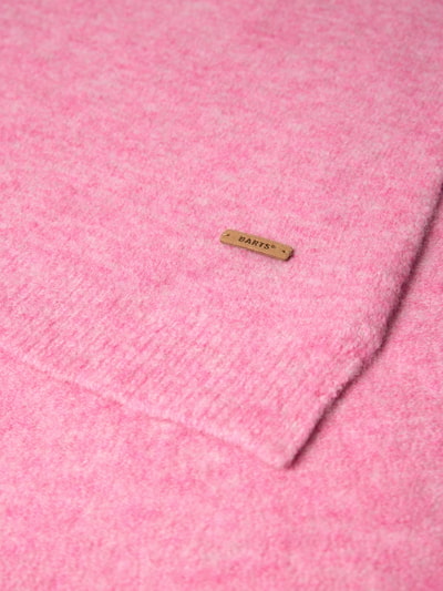 Produktfoto, rosa Schal mit Label-Patch Modell 'Witzia' von Barts, weiche Textur, Damen Schal von Barts