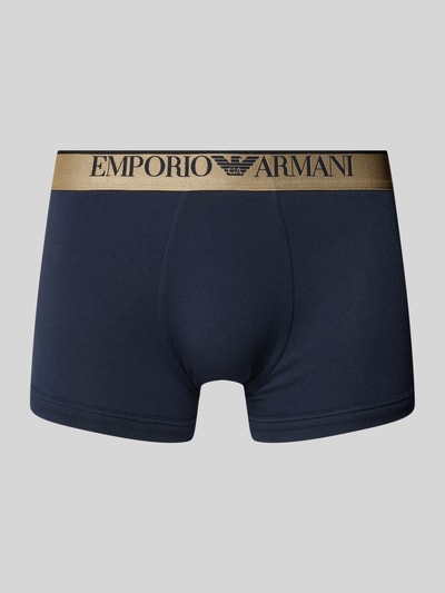 Emporio Armani Boxershort met elastische band met logo Marineblauw - 1