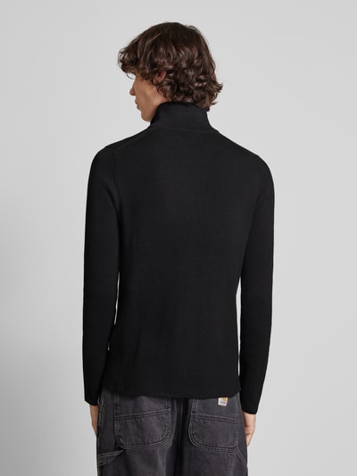 Jack & Jones Gebreide pullover met schipperskraag, model 'PERFECT' Zwart - 5