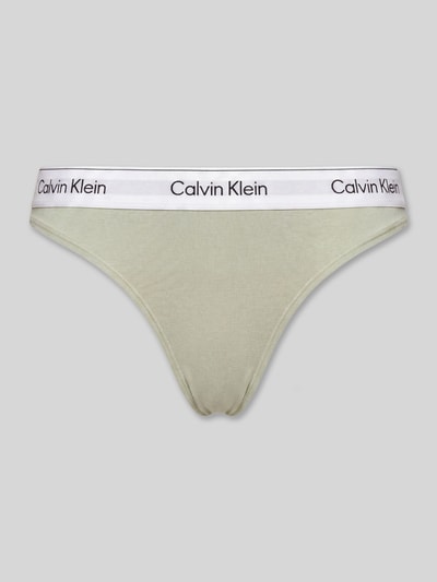 Calvin Klein Underwear String aus Baumwoll-Mix Hellgruen 2