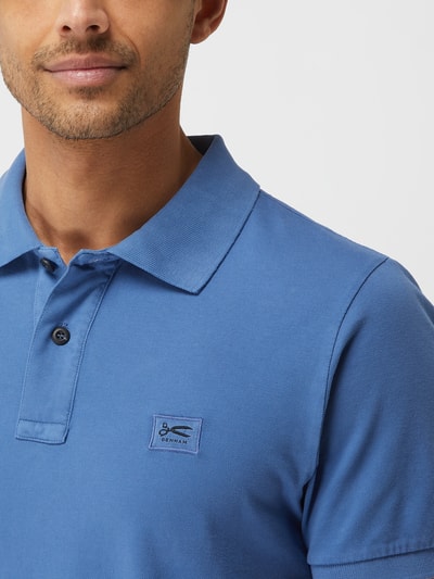 Denham Poloshirt aus Piqué Modell 'Regency' Marineblau 3