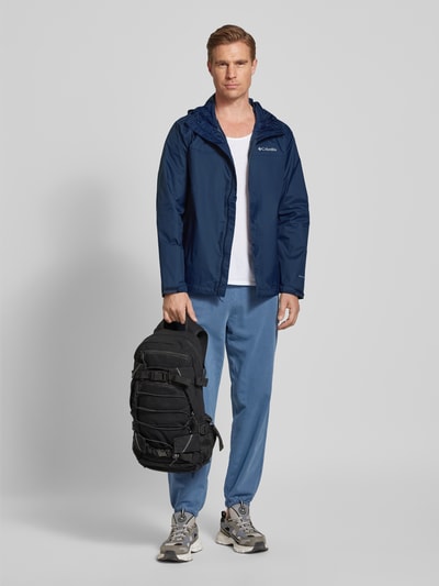 COLUMBIA Softshell-jack met labelprint, model 'Watertight' Marineblauw - 1