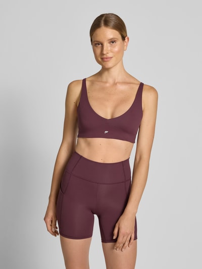 Fabletics BH mit Logo und Hakenverschluss Bordeaux 4