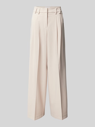 Raffaello Rossi Wide Leg Bundfaltenhose mit Bügelfalten Modell 'MAYLA' Sand 1