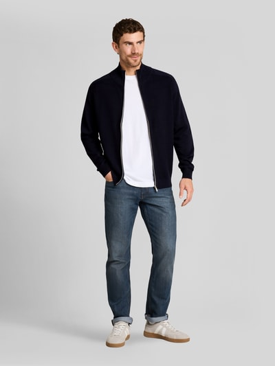 Tom Tailor Regular Fit Strickjacke aus reiner Baumwolle Marine 1