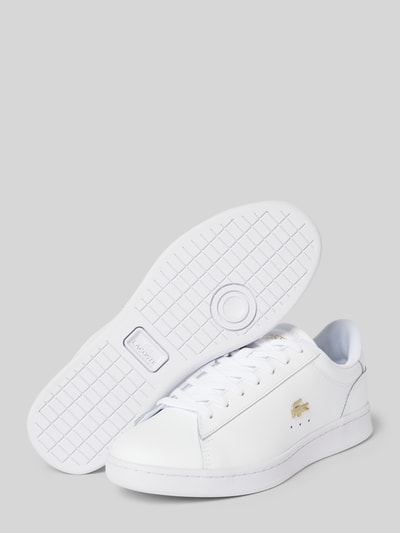 Lacoste Leren sneakers met labelapplicatie, model 'CARNABY' Wit - 4