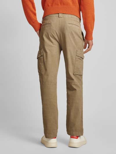 BOSS Orange Regular fit cargobroek met deelnaden, model 'Sista' Beige - 5