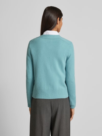 Fynch-Hatton Regular Fit Cardigan aus Wolle mit V-Ausschnitt Aqua 5