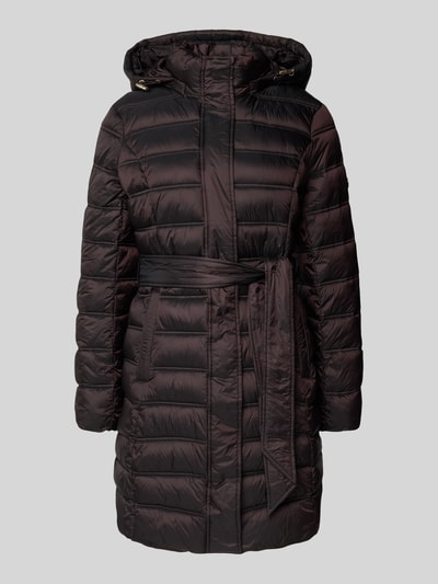 MICHAEL Michael Kors Steppmantel mit Taillenband Modell 'Longline' Schoko 2