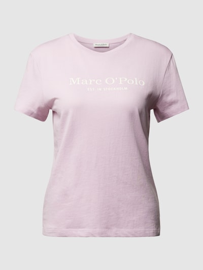 Marc O'Polo T-shirt met labelprint Lila - 2