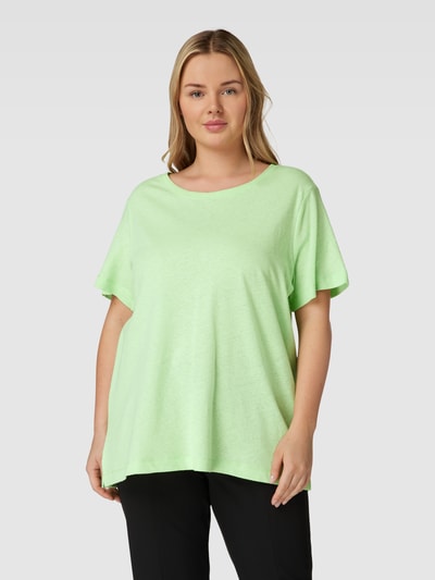 Esprit Curvy PLUS SIZE T-shirt met ronde hals Groen - 4