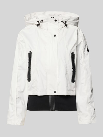 Productfoto, witte jacke met ritszakken, model 'AMELIA' van khujo, regular fit, capuchon met tunnelkoord, knoopsluiting, gladde textuur