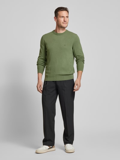 Marc O'Polo Loose Fit Pullover mit Rundhalsausschnitt Oliv 1