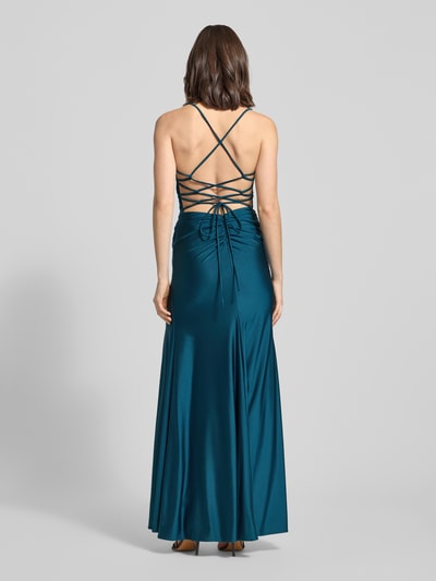 Mascara Sukienka wieczorowa z dekoltem w kształcie serca Petrol 5