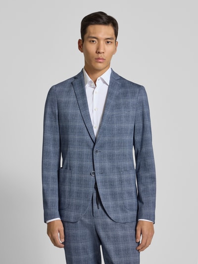 s.Oliver BLACK LABEL Slim fit colbert met viscose Donkerblauw - 4