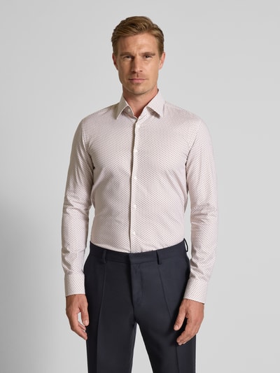 BOSS Koszula biznesowa o kroju slim fit z czystej bawełny Beżowy 4